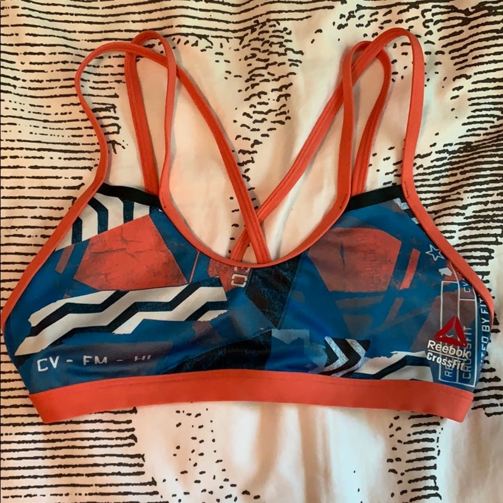 Reebok CrossFit Strappy Printed Sports Bra